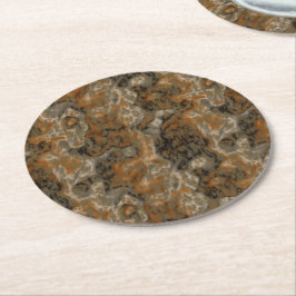 Golden Olive Marmor Runder Pappuntersetzer