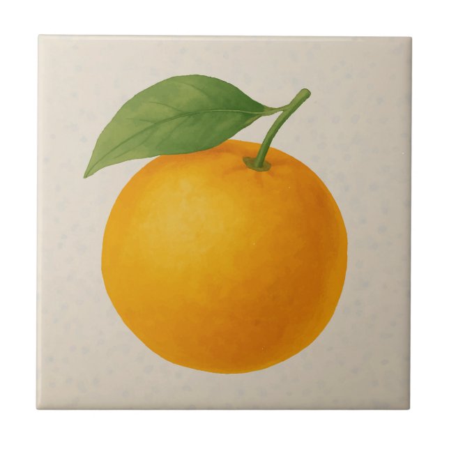 Golden Orange - Aquarellnuancen Fliese (Vorderseite)