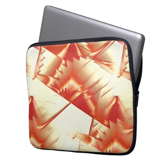 Golden orange bis beige, extrem, grob digitalisier laptopschutzhülle (Vorderseite Links)