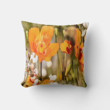Golden Orange California Poppy Akryllische Malerei