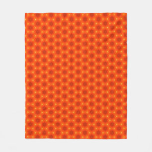 Golden Orange Honeycomb Hexagon Muster Fleecedecke