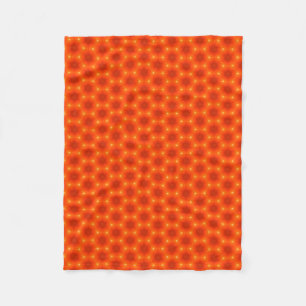 Golden Orange Honeycomb Hexagon Muster Fleecedecke