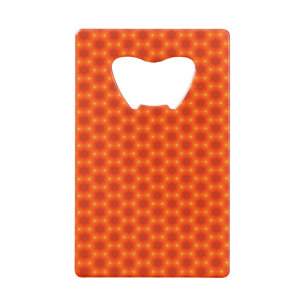 Golden Orange Honeycomb Hexagon Muster Kreditkartenflaschenöffner