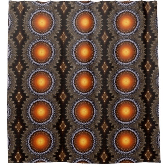 Golden Orb Tower Pattern 7225545 Duschvorhang (Vorderseite)