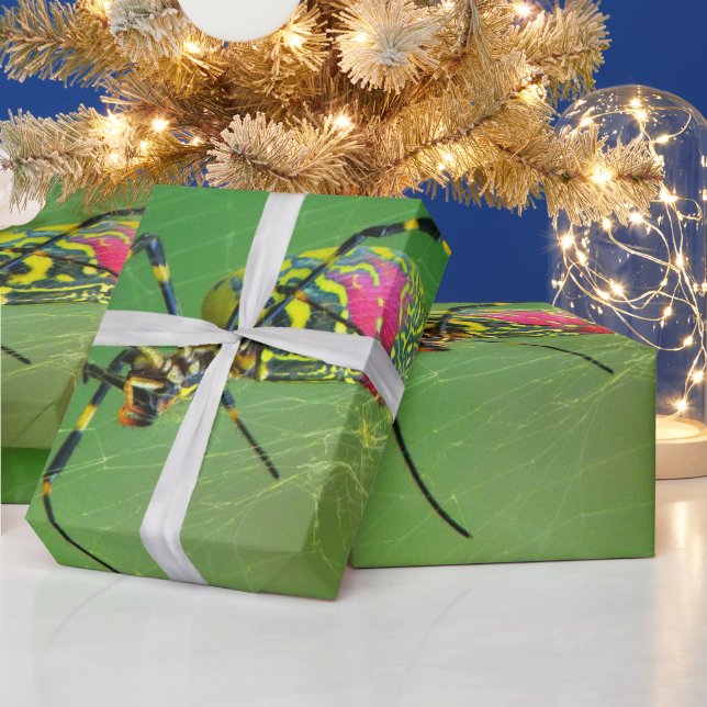 Golden Orb Weaver Spipping Paper Geschenkpapier (Feiertage)