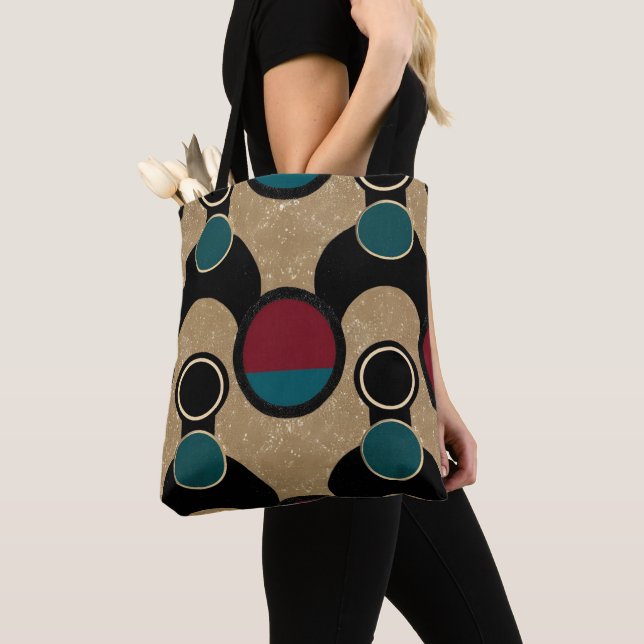 Golden Orbit Bold Circles Abstract Throw Cushion Tasche (Von Nahem)