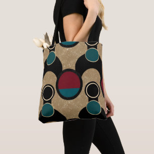 Golden Orbit Fette Kreise Abstrakte Wurfkissen Tasche