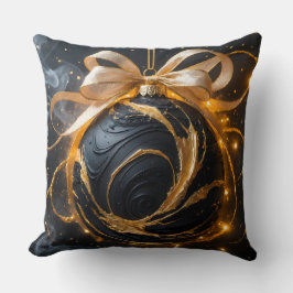 Golden Ornament Glamour Throw Pillow Kissen