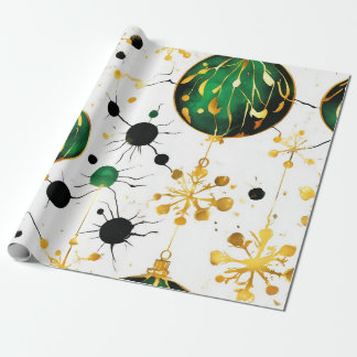 Golden Ornament Joy Christmas Wrap Geschenkpapier