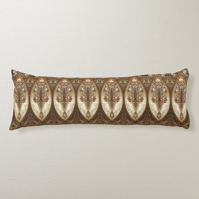 Golden Ornate Body Pillow Seitenschläferkissen (Vorderseite)