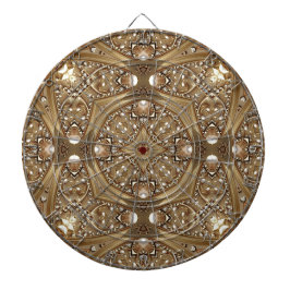 Golden Ornate Dartboard Dartscheibe