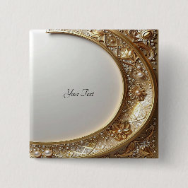 Golden Ornate Frame Button