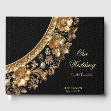 Golden Ornate Frame Guest Book