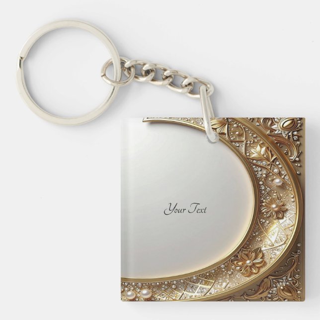 Golden Ornate Frame Keychain (Devant)