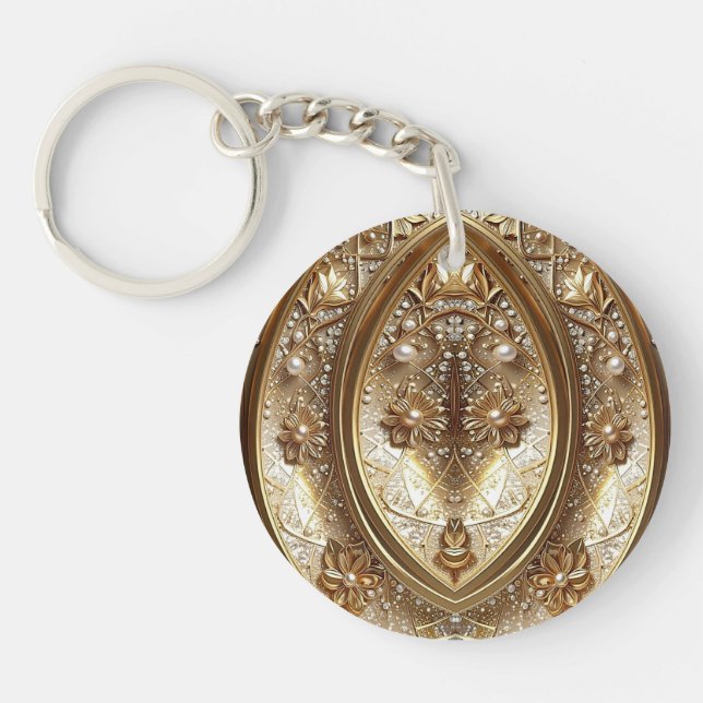 Golden Ornate Frame Keychain (Devant)