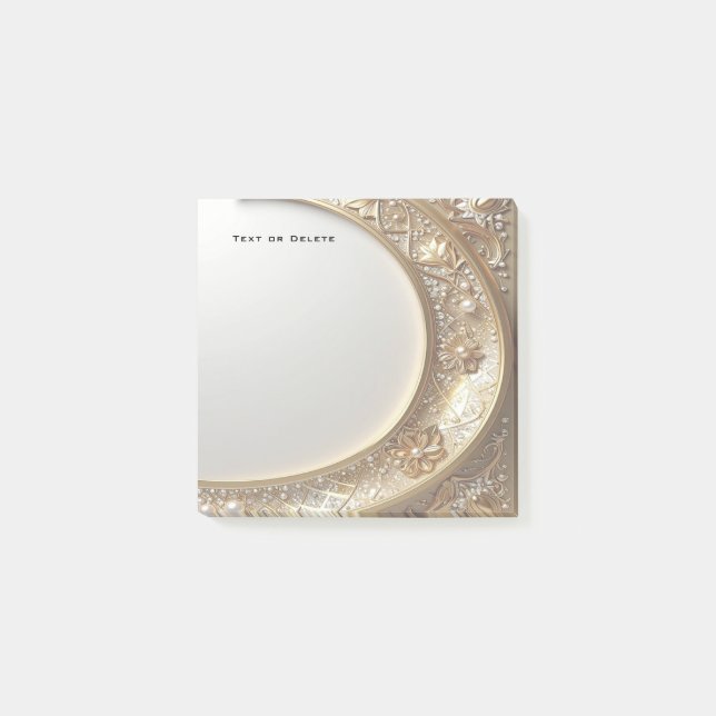 Golden Ornate Frame Post it Notes Post-it Klebezettel (Vorderseite)