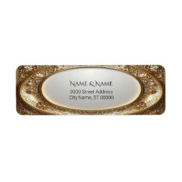 Golden Ornate Frame Return Address Label
