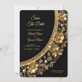 Golden Ornate Frame Save the Date