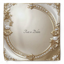 Golden Ornate Frame with Pearls Bandana