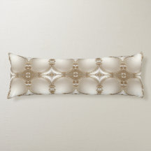 Golden Ornate Frame with Pearls Body Pillow