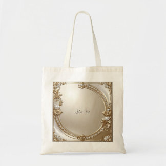 Golden Ornate Frame with Pearls Tote Bag Tragetasche