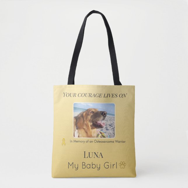 Golden Osteosarcoma Pet Memorial - Warm Tribute  Tasche (Vorderseite)