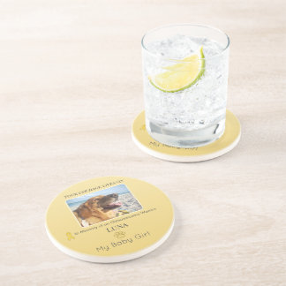 Golden Osteosarcoma Round Pet Tribute Getränkeuntersetzer