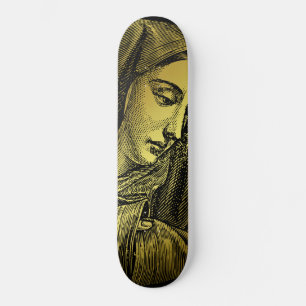 Golden Our Lady of Sorrows Skateboard