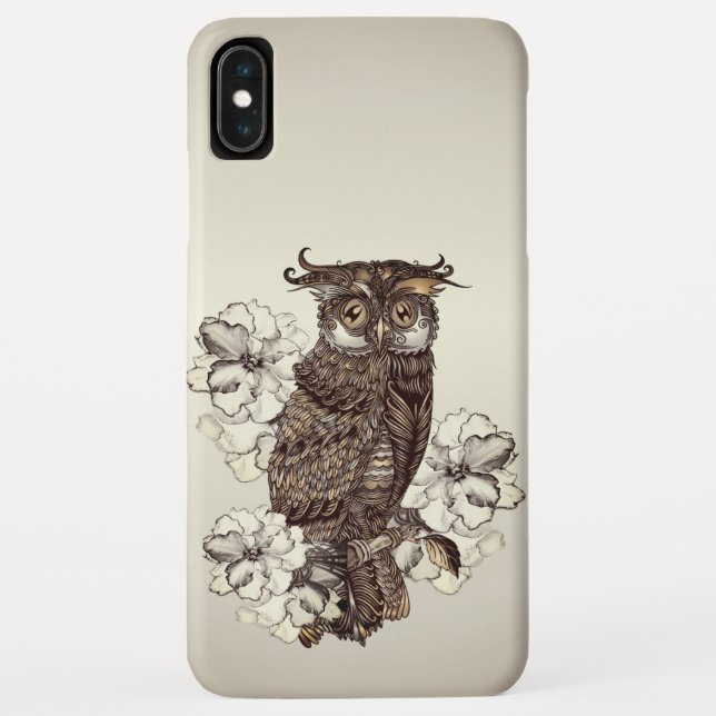 Golden Owl Cream Case-Mate iPhone Hülle (Rückseite)