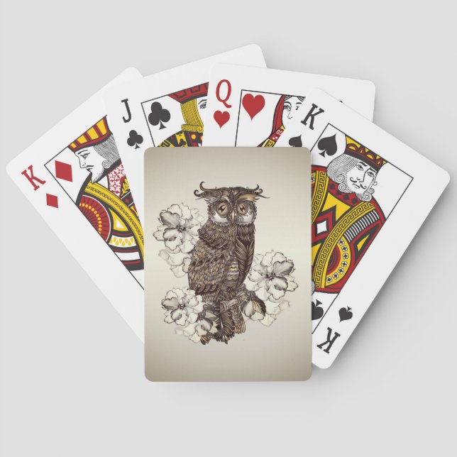 Golden Owl Cream Spielkarten (Rückseite)