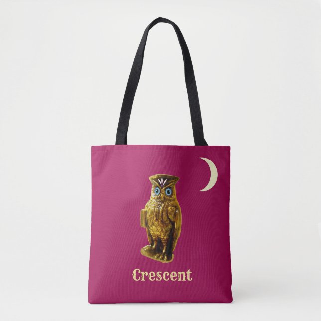 Golden Owl & Crescent Moon Tasche (Vorderseite)