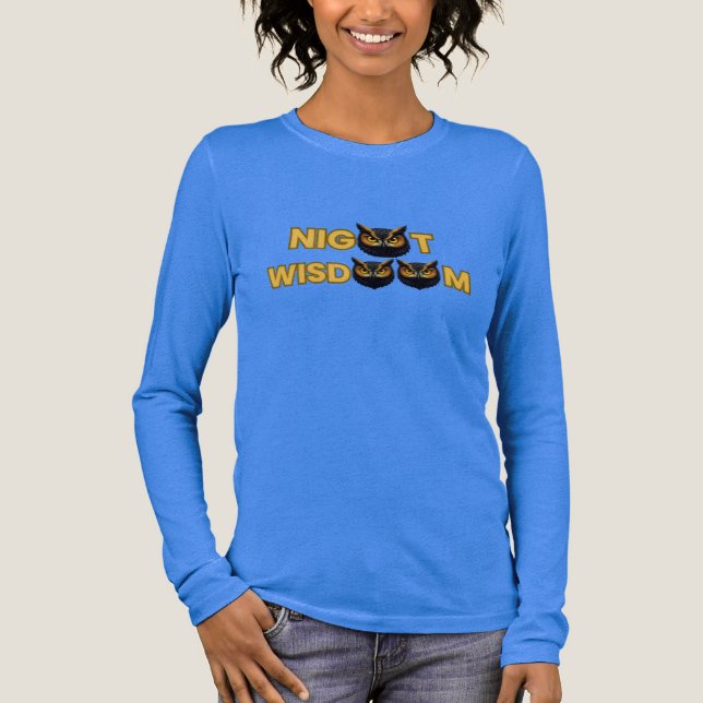 Golden Owl Icon – Minimal Night Wisdom  Tri-Blend Shirt (Vorderseite)