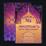 Golden Palace Arabian Nights Sweet 16 Geburtstag Einladung<br><div class="desc">für jedes Ereignis anpassen</div>