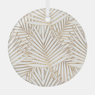 Golden Palm Blätter: Art Deko. Ornament Aus Glas