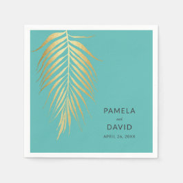 Golden Palm Frontend Moderne Minimalistische Hochz Serviette