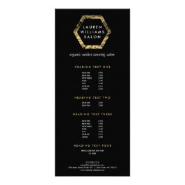 Golden Palms Spray Tanning Salon Logo auf schwarz Werbekarte