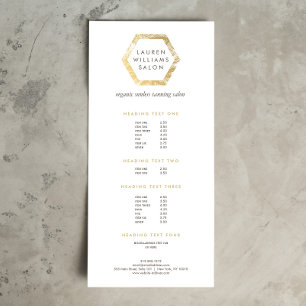 Golden Palms Spray Tanning Salon Logo auf Weiß Werbekarte