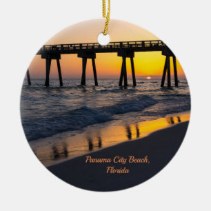 Golden Panama City Beach Sonnenuntergang Keramik Ornament