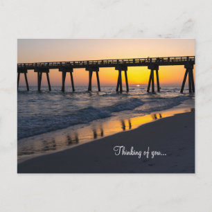 Golden Panama City Beach Sonnenuntergang Postkarte