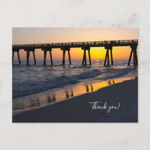 Golden Panama City Beach Sunset Reflektion Danke U Postkarte