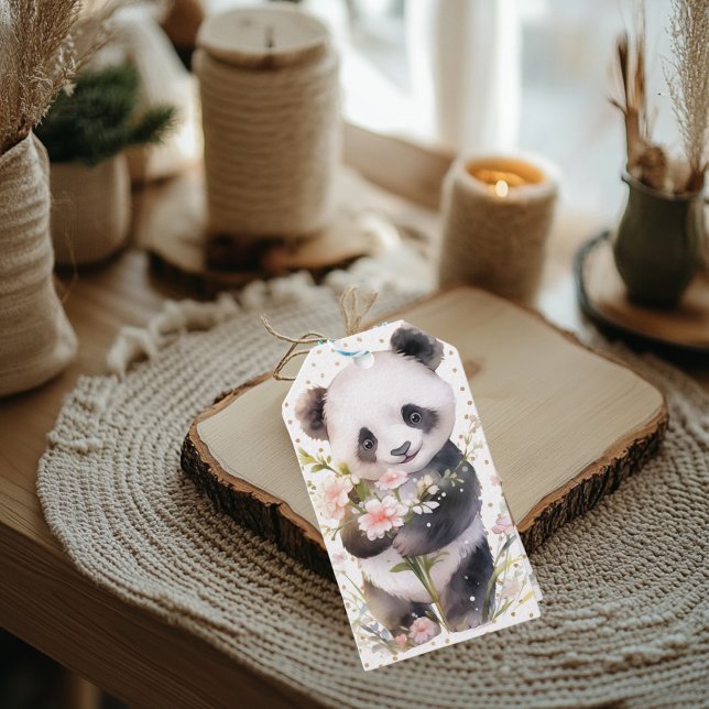Golden Panda Geschenkanhänger (Golden Panda Gift Tag)