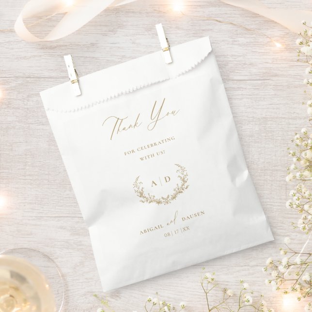 Golden Paper Fevor Bags Wedding Danke Geschenktütchen (Ausgeschnitten)