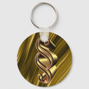 Golden paragraph symbol schlüsselanhänger