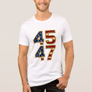Golden Patriot Power - 45 & 47 Bold USA T - Shirt