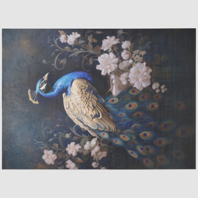 Golden Peacock auf der rechten Seite Seidenpapier (Vorderseite)