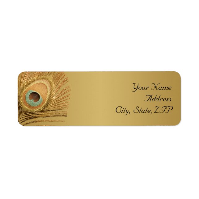 Golden Peacock Rücksendeadresse (Vorne)