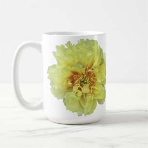 Golden Peongs on Stainless Silver Background Kaffeetasse