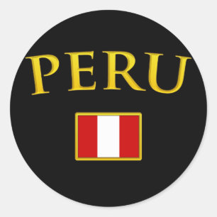 Golden Peru Runder Aufkleber