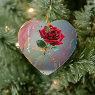"Golden Petal Dreams" Keramik Ornament