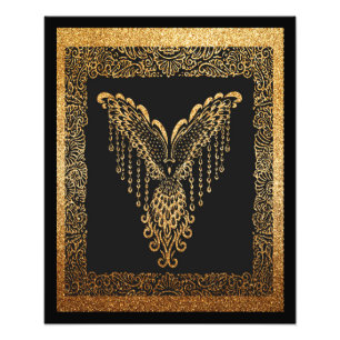 Golden Phoenix Elegance Fotodruck
